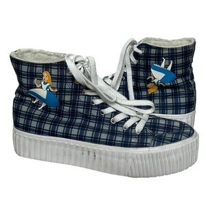 Divided x Disney Alice In Wonderland Plaid Platform Sneaker